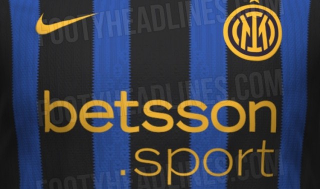 开云体育入口-外媒透露下赛季国米主场球衣设计：蓝黑条纹+锯齿，金黄色队徽