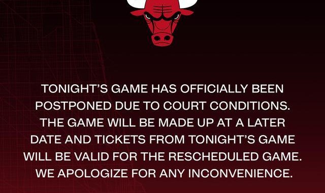 开云体育移动版-公牛官方：由于场地状况原因 对阵热火的比赛已正式延期